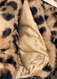 Cheetah Leopard Print Faux Fur Comforter (King)